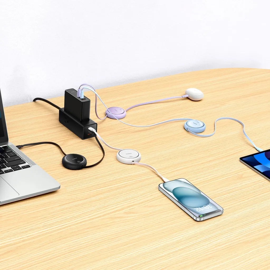 Kabllo Baseus Free2Draw Mini USB-C në USB-C, 100W, 1m, kaltër - 5