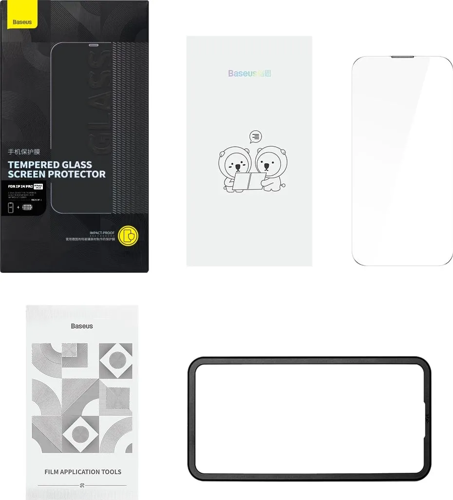 Mbrojtës ekrani Baseus Tempered Glass, 0.3mm, anti-pluhur, për iPhone 14 Pro - 11