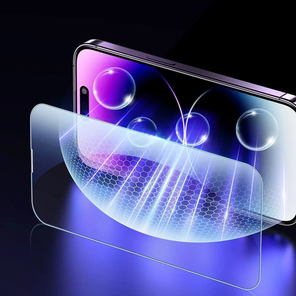 Mbrojtës ekrani Baseus Tempered Glass, 0.3mm, anti-pluhur, për iPhone 14 Pro - 15