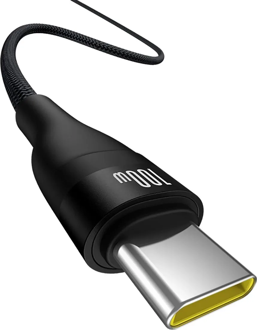 Kabllo Baseus Flash 2, USB-A në USB-C, 1m, 100W, e zezë - 4