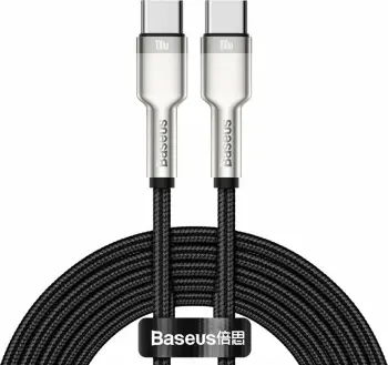 Kabllo Baseus Cafule Series Metal Data CATJK-D01, USB-C/USB-C, 2m, 100W, E zezë