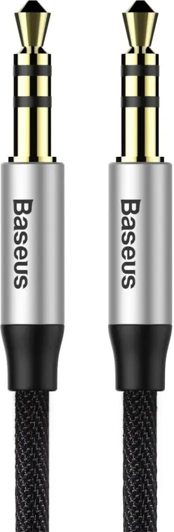 Kabllo audio Baseus Jack 3.5mm në Jack 3.5mm, 1 m, e zezë (27890-uniw)