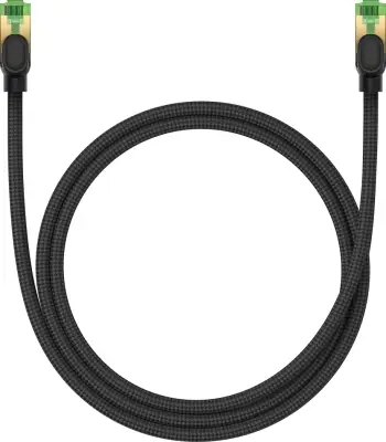 Kabllo rrjeti Baseus RJ45 Cat 8, 1m, 40Gbps, i thurur, zi