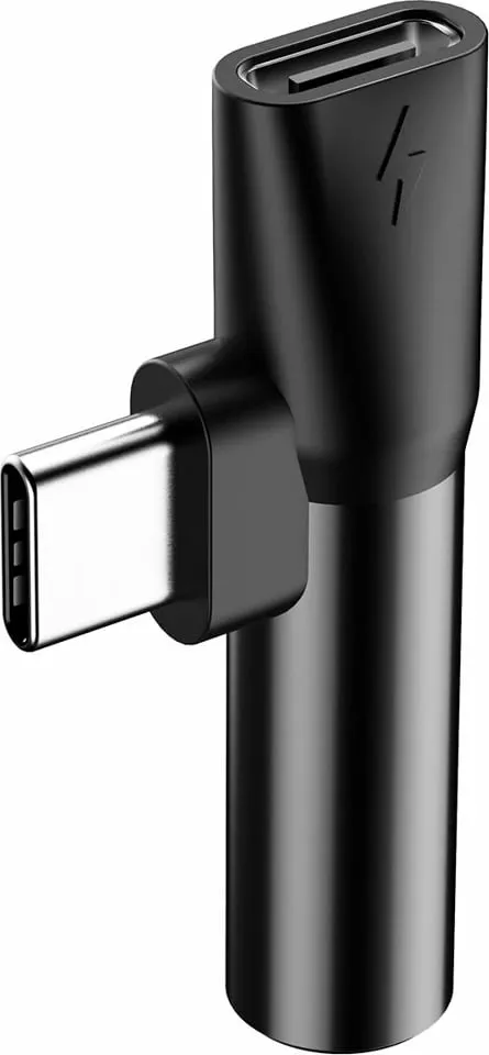 Adapter audio Baseus L41, USB-C në USB-C + 3.5 mm, i zi - 4