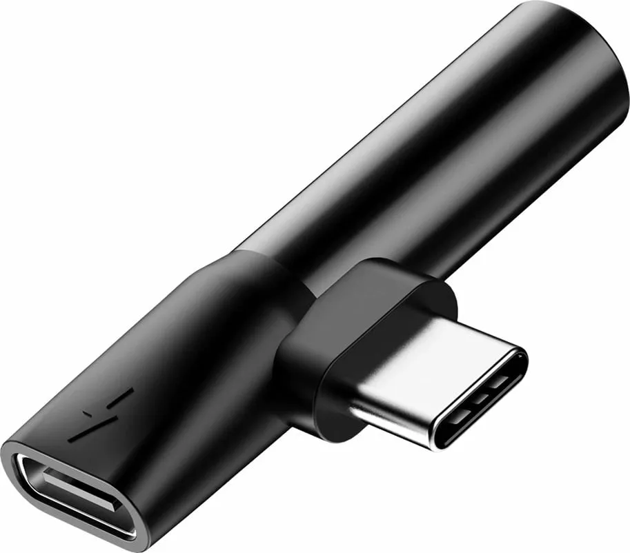 Adapter audio Baseus L41, USB-C në USB-C + 3.5 mm, i zi - 6
