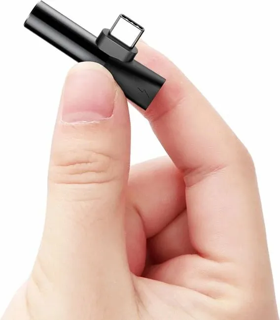 Adapter audio Baseus L41, USB-C në USB-C + 3.5 mm, i zi - 10