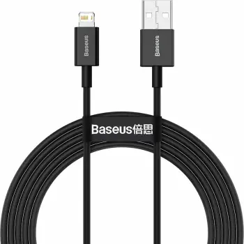 Kabllo Baseus Superior USB në Lightning CALYS-C01, 2m, 2.4A, e zezë