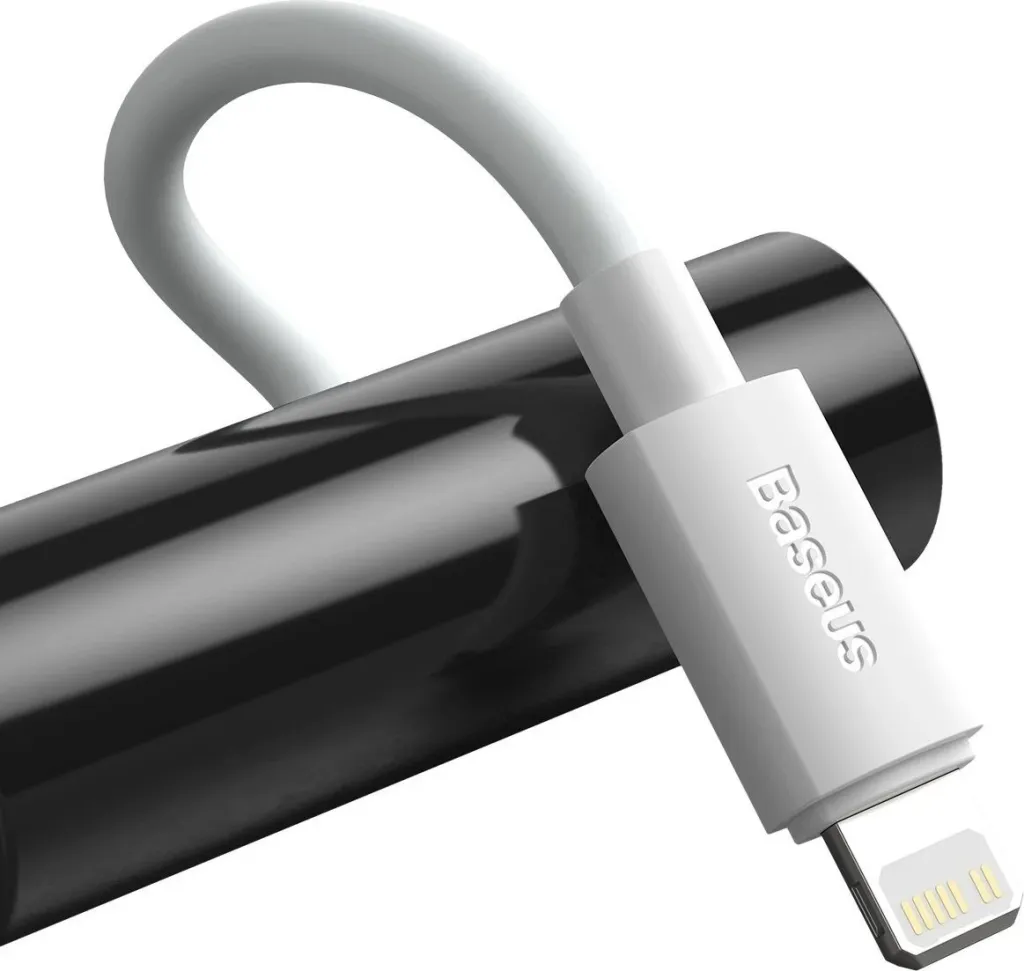 Kabllo Baseus, USB-C – Lightning, 1.5 m, e bardhë - 2