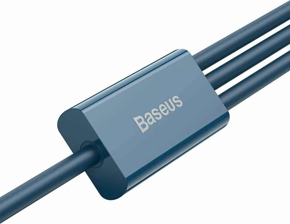 Kabllo 3-në-1 Baseus Superior, USB-C / Lightning / micro USB, 1.5m, Blu - 3