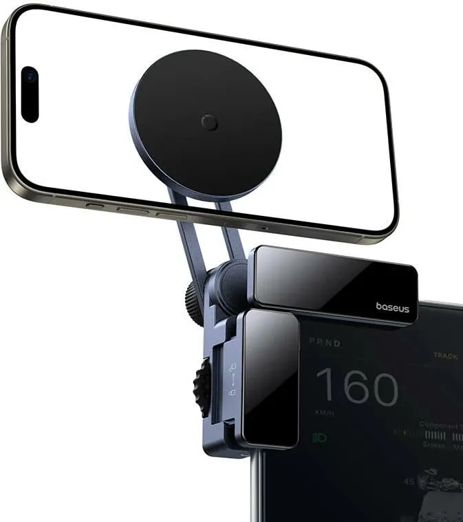 Mbajtës magnetik për celular Baseus MaxView, për ekran makine, MagSafe, Gri - 3
