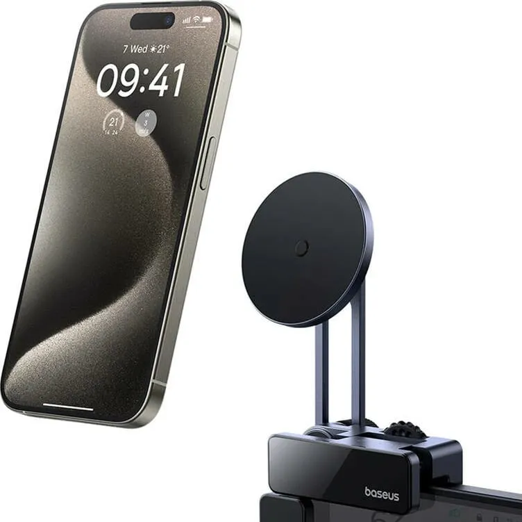 Mbajtës magnetik për celular Baseus MaxView, për ekran makine, MagSafe, Gri - 5