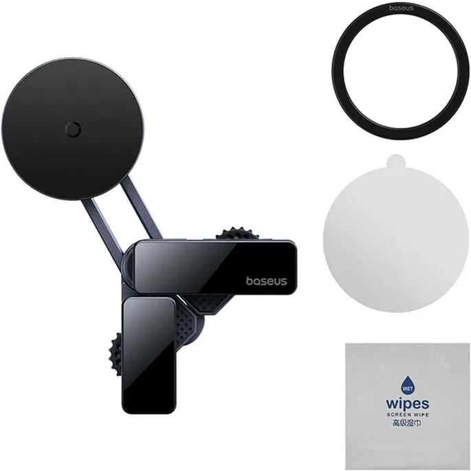Mbajtës magnetik për celular Baseus MaxView, për ekran makine, MagSafe, Gri - 7