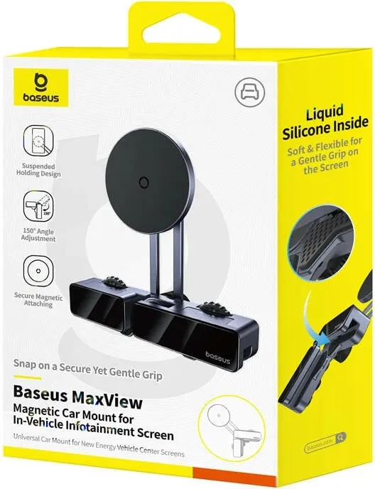 Mbajtës magnetik për celular Baseus MaxView, për ekran makine, MagSafe, Gri - 8