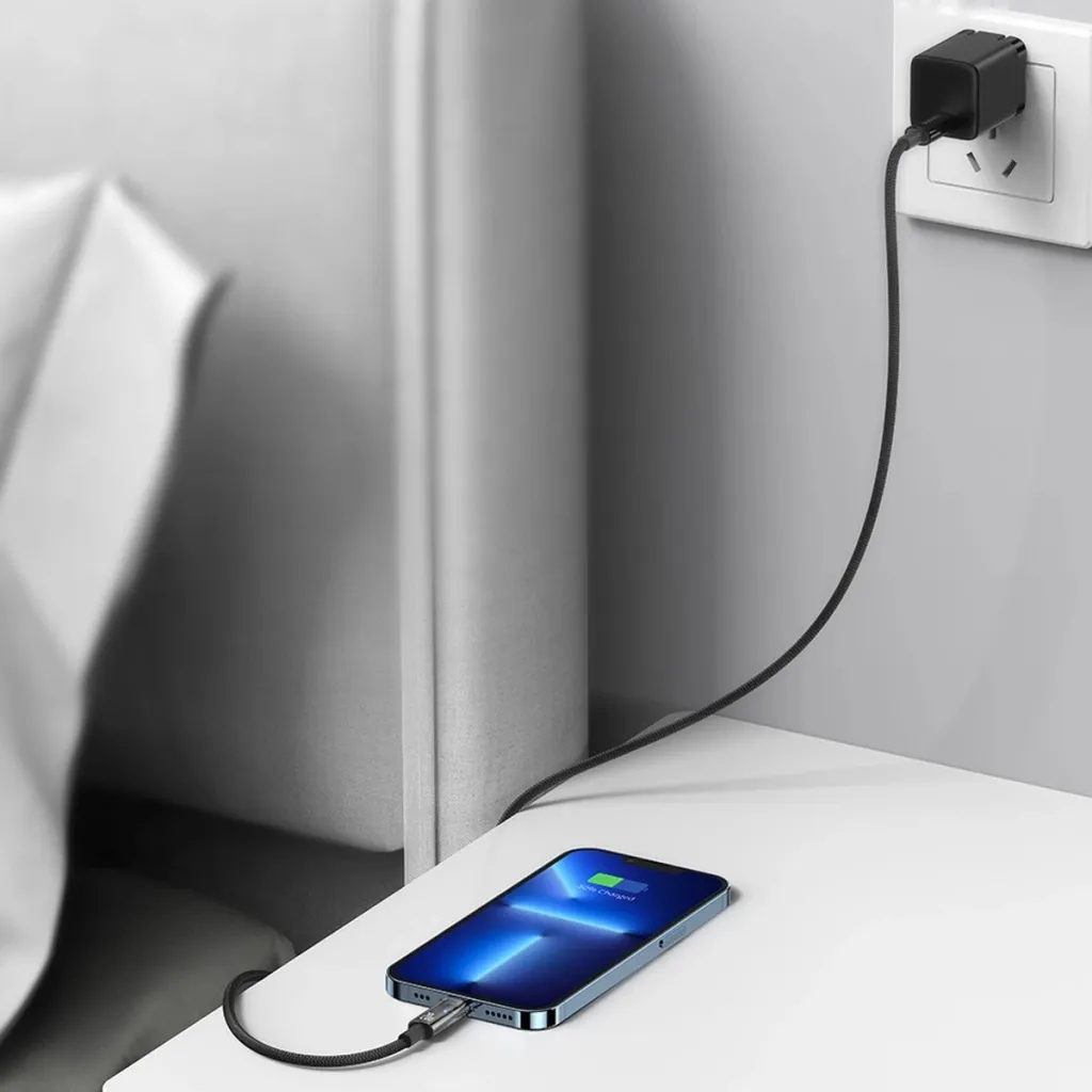 Kabllo Baseus Explorer USB-C në Lightning, 1m, 20W, Kaltër - 14