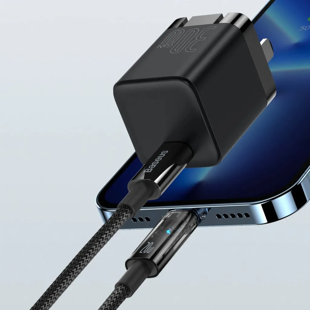 Kabllo Baseus Explorer USB-C në Lightning, 1m, 20W, Kaltër - 16