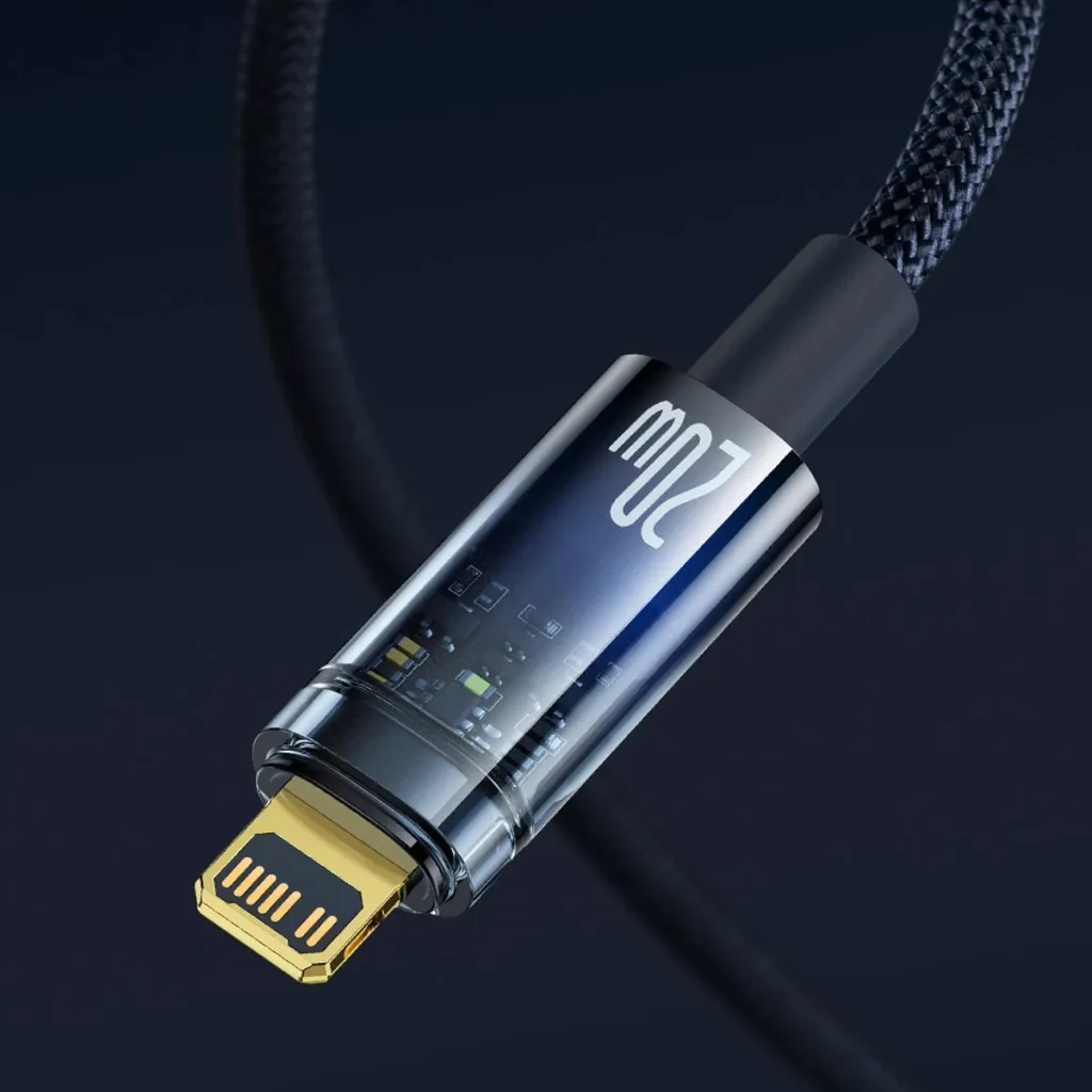 Kabllo Baseus Explorer USB-C në Lightning, 1m, 20W, Kaltër - 17