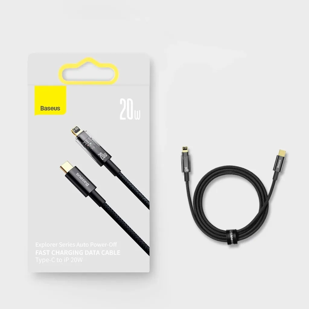 Kabllo Baseus Explorer USB-C në Lightning, 1m, 20W, Kaltër - 22