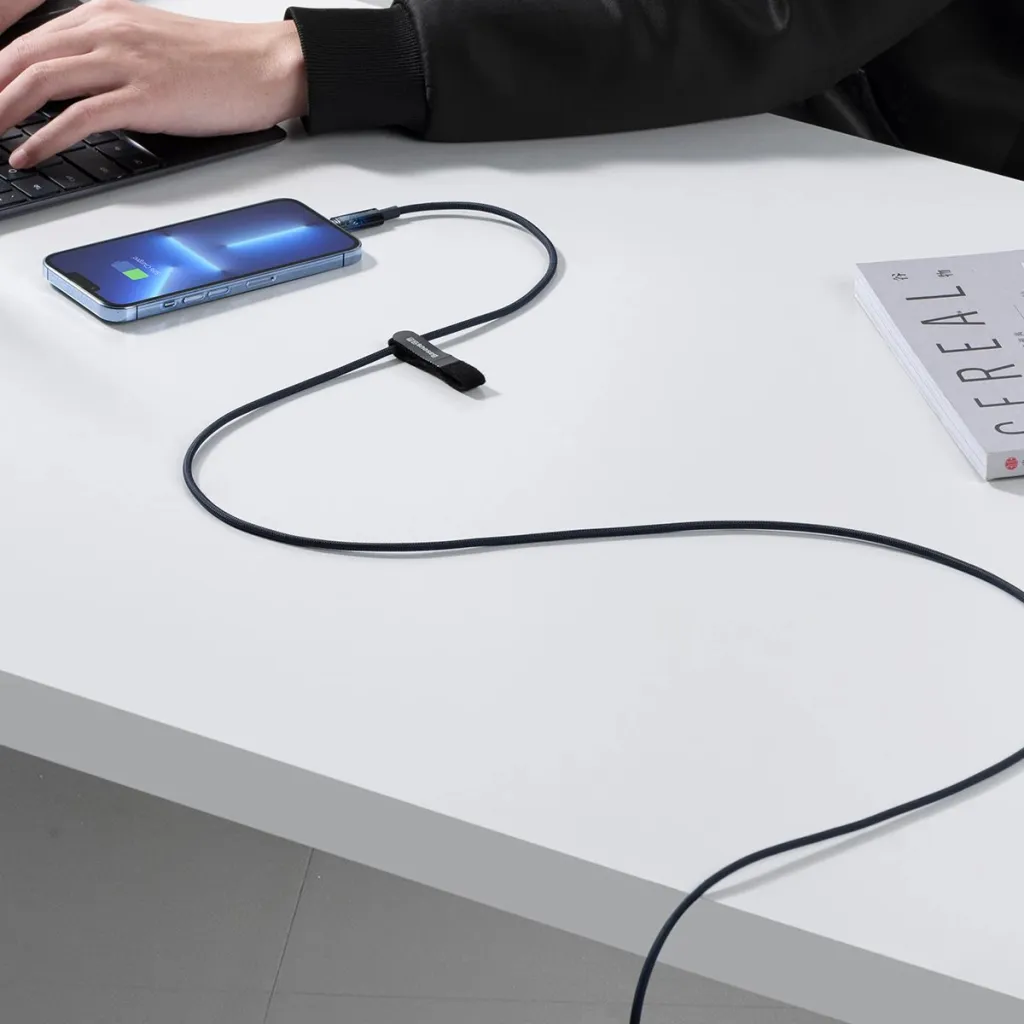 Kabllo Baseus Explorer USB-C në Lightning, 1m, 20W, Kaltër - 9