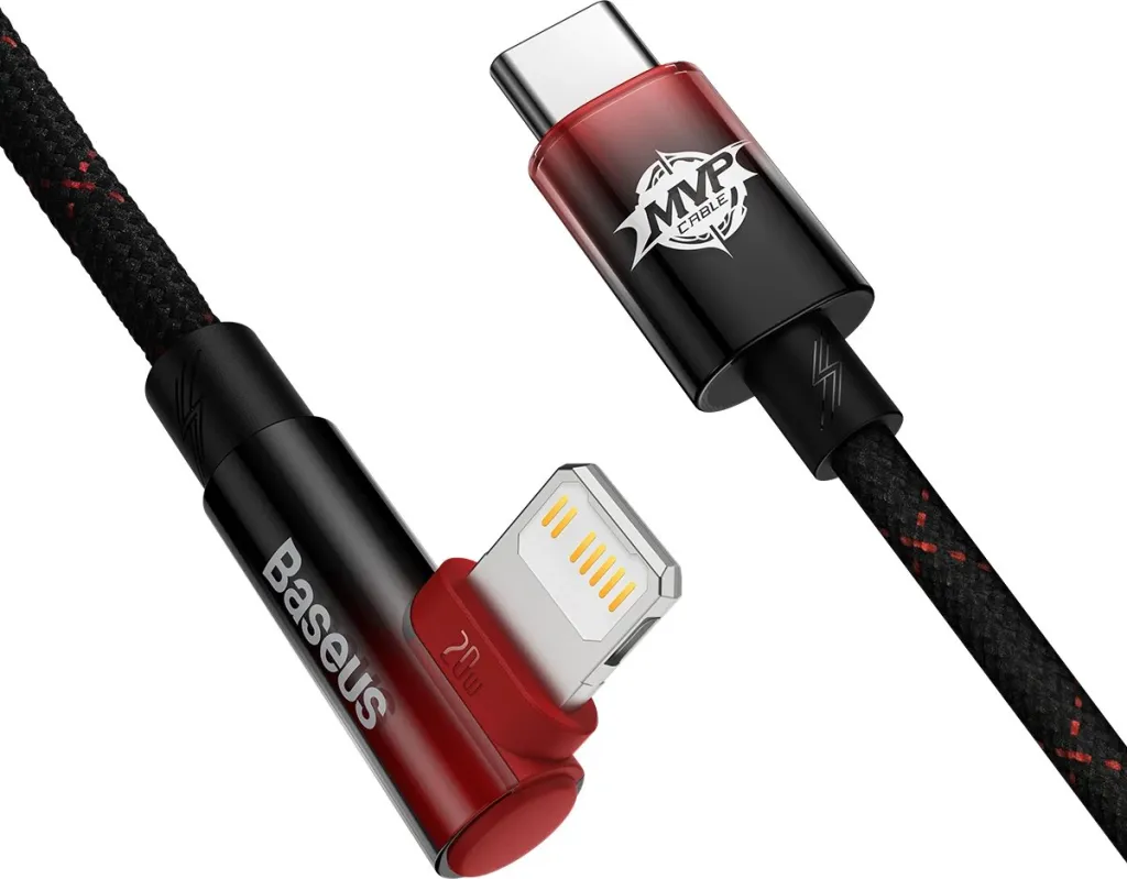 Kabllo Baseus MVP 2, USB-C në Lightning, 1m, 20W, Kuqe - 2