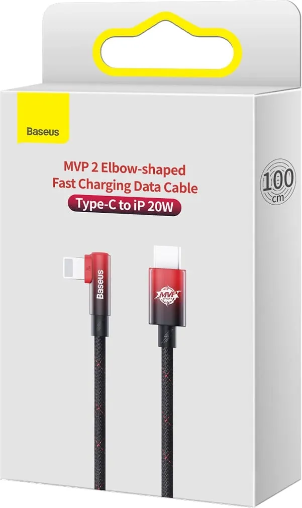 Kabllo Baseus MVP 2, USB-C në Lightning, 1m, 20W, Kuqe - 5