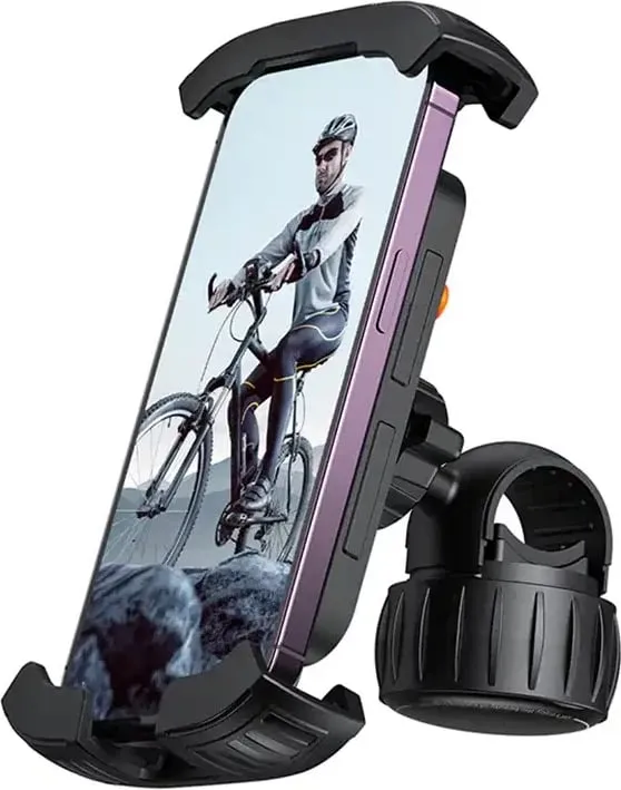 Mbajtëse biçiklete për telefon Baseus QuickGo, rrotullim 360°, e zezë - 3