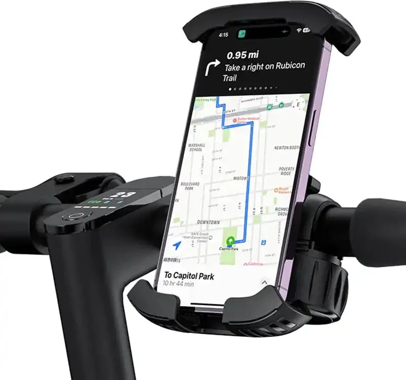 Mbajtëse biçiklete për telefon Baseus QuickGo, rrotullim 360°, e zezë - 7