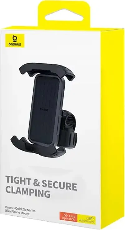 Mbajtëse biçiklete për telefon Baseus QuickGo, rrotullim 360°, e zezë - 8