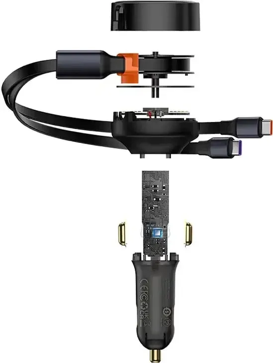 Karikues veture Baseus Enjoyment, 33W, 2x USB-C (male), i zi - 3