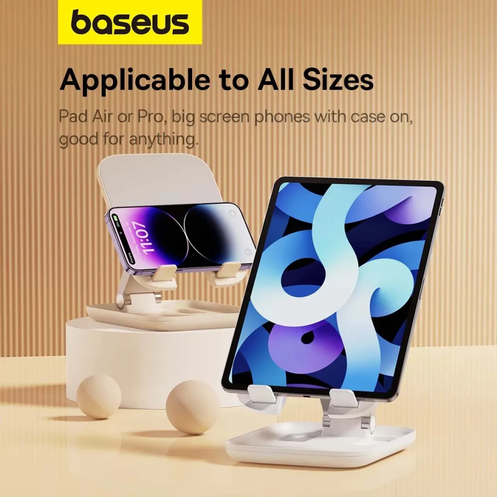 Mbajtëse tabletë Baseus BS-HP009 Seashell Series, e palosshme, e bardhë - 12