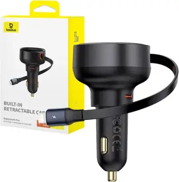 Karikues veture Baseus Enjoyment Pro, C00057803111-00, 60W, USB-C (femër) / Lightning (mashkull), zi