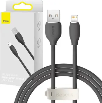 Kabllo Baseus CALWJ-A01 USB në Lightning, 2m, 2.4A, e zezë
