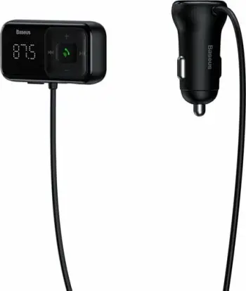 Transmetues FM me Bluetooth dhe karikues Baseus S-16, i zi