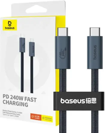 Kabllo USB-C në USB-C Baseus CAWJ040001, 1m, 240W, e zezë