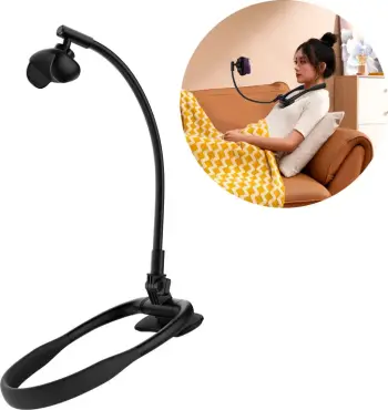 Mbajtëse telefoni Baseus ComfortJoy, për qafë, fleksibël, e zezë