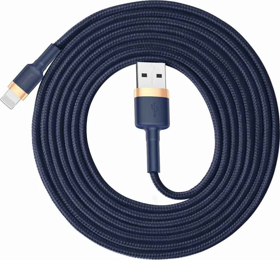Kabllo Baseus Cafule CALKLF-CV3, USB-A në Lightning, 2m, 1.5A, Blu-Ari - 3