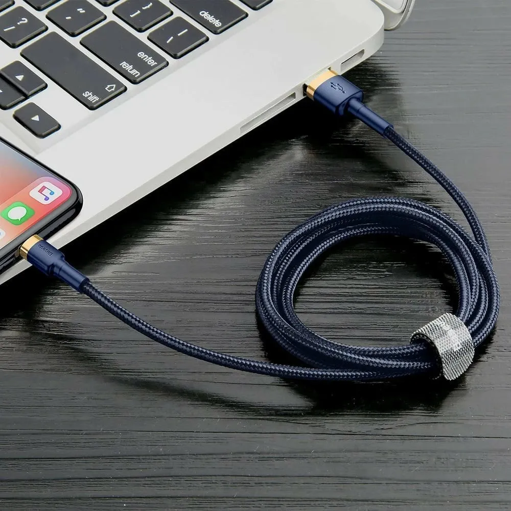 Kabllo Baseus Cafule CALKLF-CV3, USB-A në Lightning, 2m, 1.5A, Blu-Ari - 8