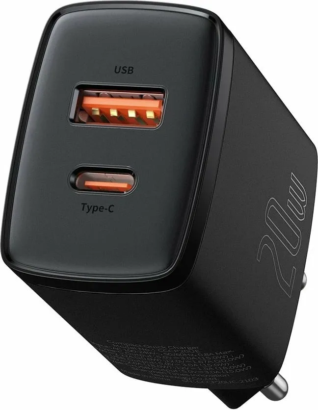 Karikues muri Baseus Compact, 20W, 2 porta USB-A/USB-C, i zi - 1