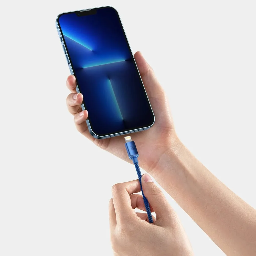 Kabllo Baseus CAJY000203 Lightning në USB-C, 1.2m, 20W, Blu - 11