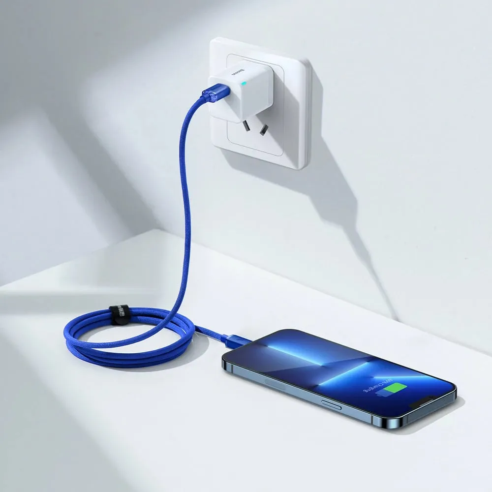 Kabllo Baseus CAJY000203 Lightning në USB-C, 1.2m, 20W, Blu - 10