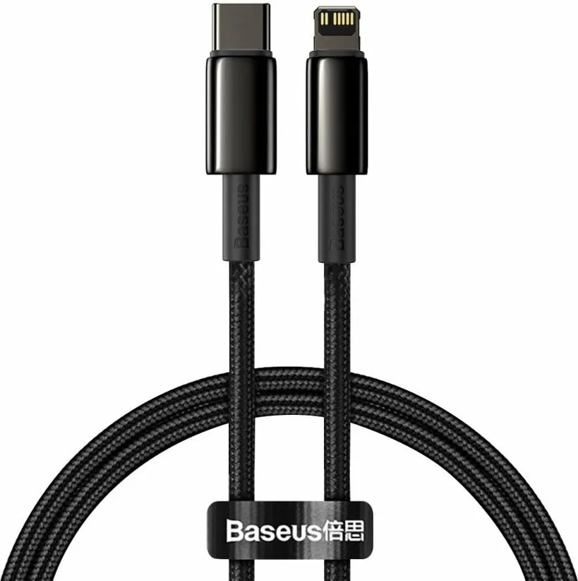 Kabllo Baseus CATLWJ-01, USB-C në Lightning, 1m, 20W, e zezë - 1