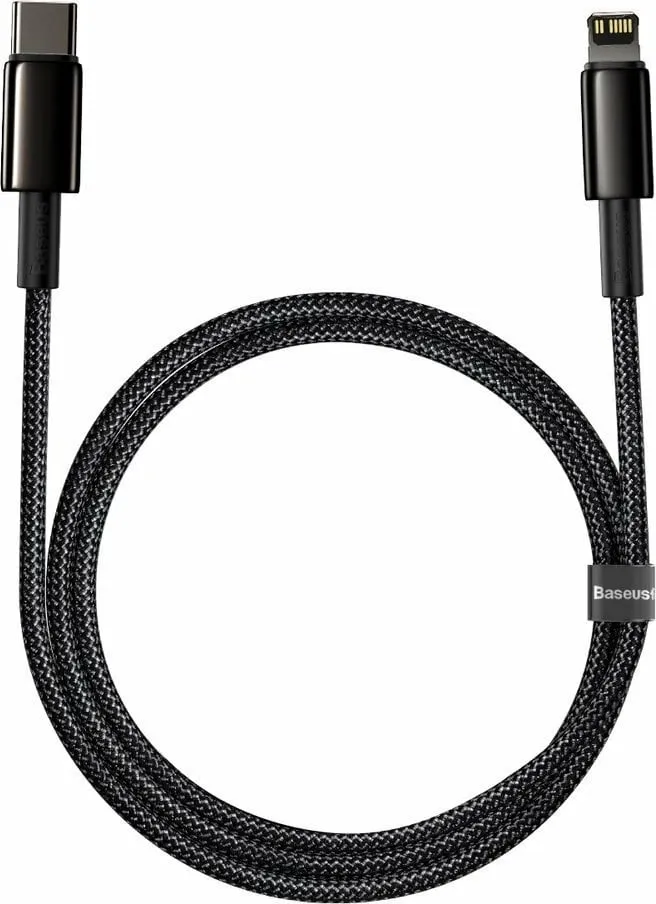 Kabllo Baseus CATLWJ-01, USB-C në Lightning, 1m, 20W, e zezë - 3