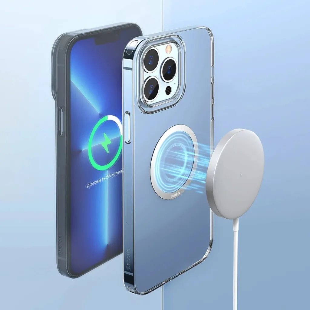 Unazë magnetike Baseus Halo Series, 2 copë, për MagSafe, argjendtë - 12