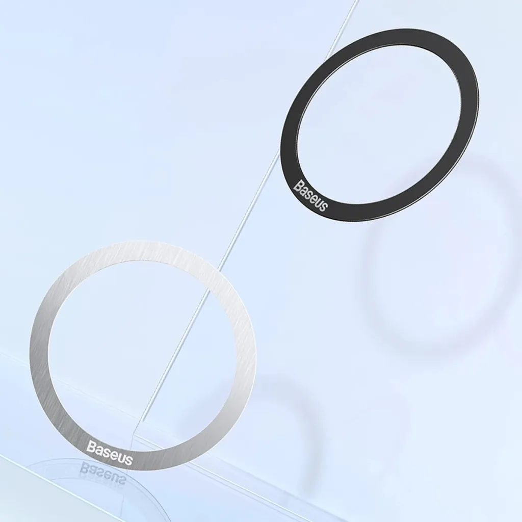 Unazë magnetike Baseus Halo Series, 2 copë, për MagSafe, argjendtë - 18