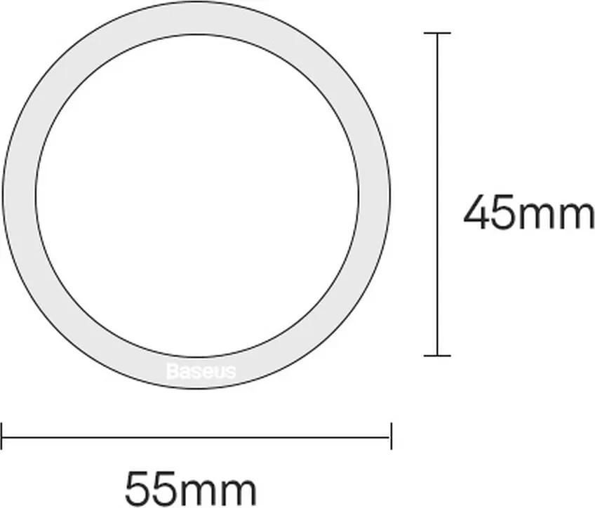 Unazë magnetike Baseus Halo Series, 2 copë, për MagSafe, argjendtë - 19