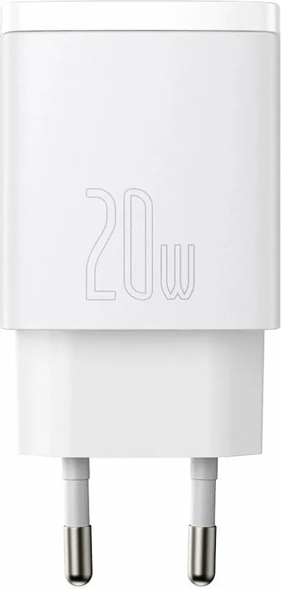 Karikues muri Baseus CCXJ-B02, 20W, 2 porta (USB-A & USB-C), i bardhë - 2