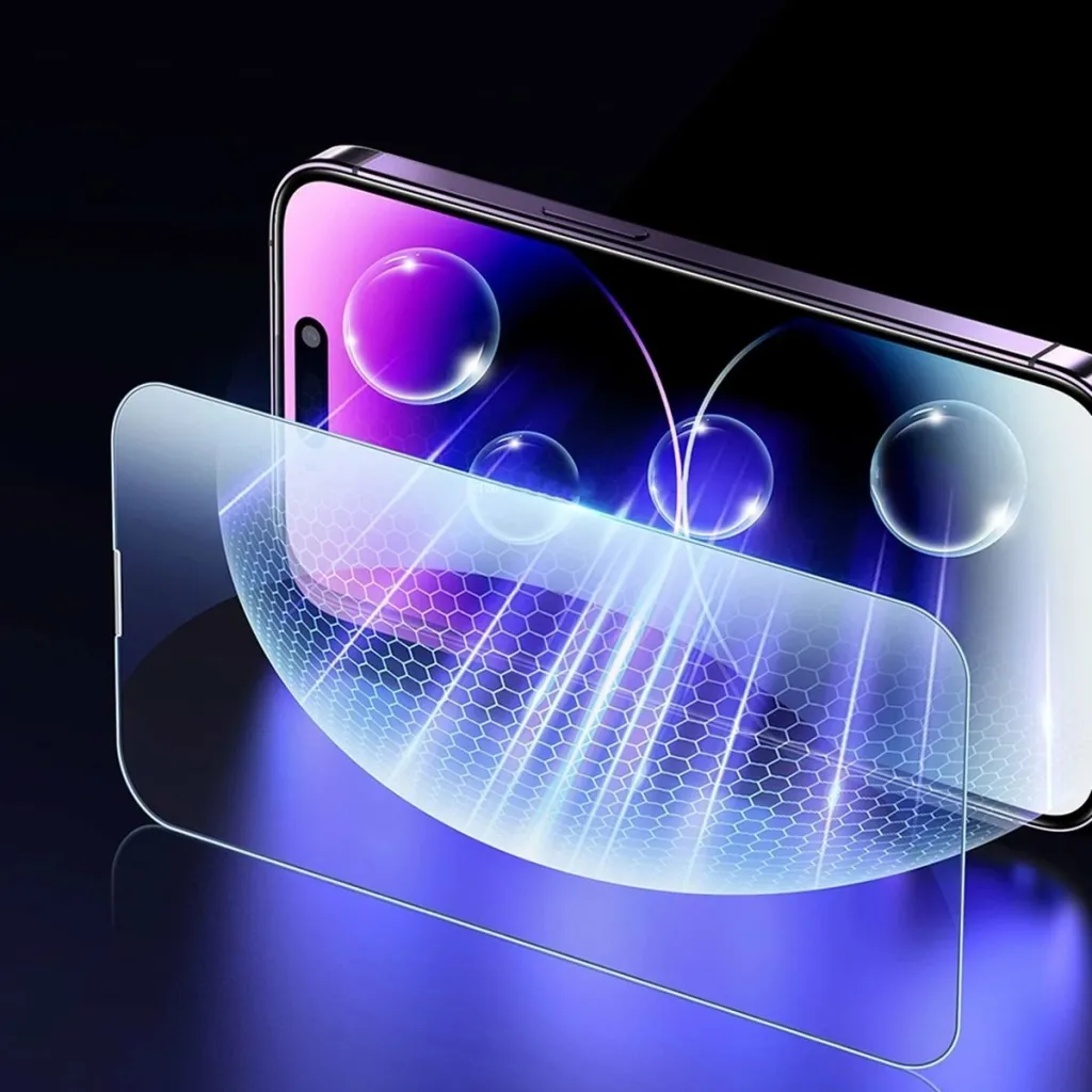 Mbrojtës ekrani Baseus Tempered Glass, Anti Blue Light, 0.3mm, për iPhone 14 Pro - 15