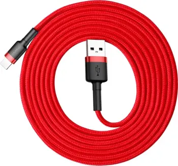 Kabllo Baseus, USB A / Lightning, 2 m, e kuqe