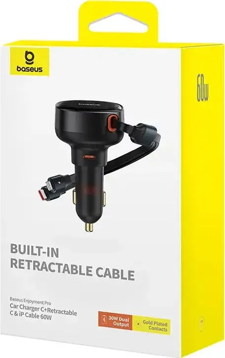 Karikues veture Baseus Enjoyment, 60W, me kabllo USB-C/Lightning, i zi - 8