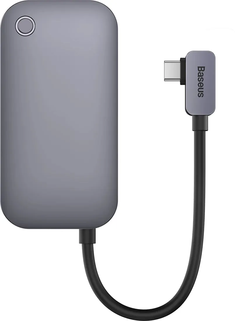 HUB Baseus PadJoy 6-në-1, USB-C, për tabletë/celular, Gri e errët - 2