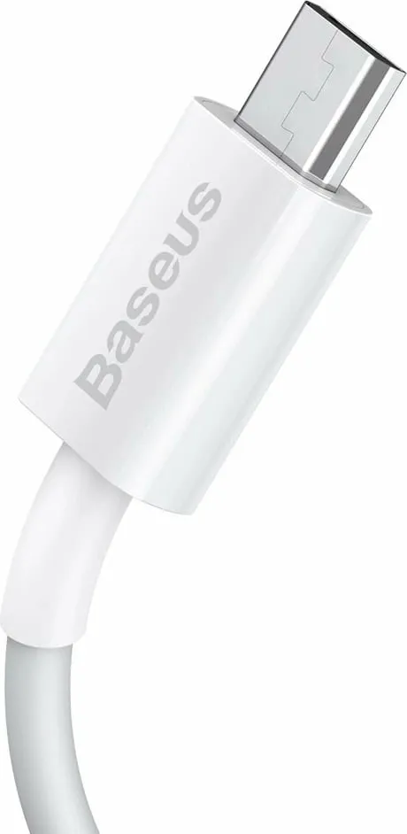 Kabllo Baseus Superior CAMYS-02, USB-A në micro USB, 1m, Bardhë - 3